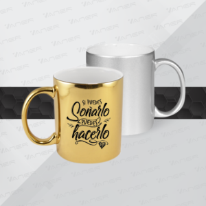 TAZA DORADO PLATEADO