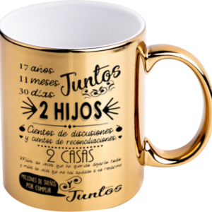 TAZAS DORADO, PLATEADO Y GLITTER