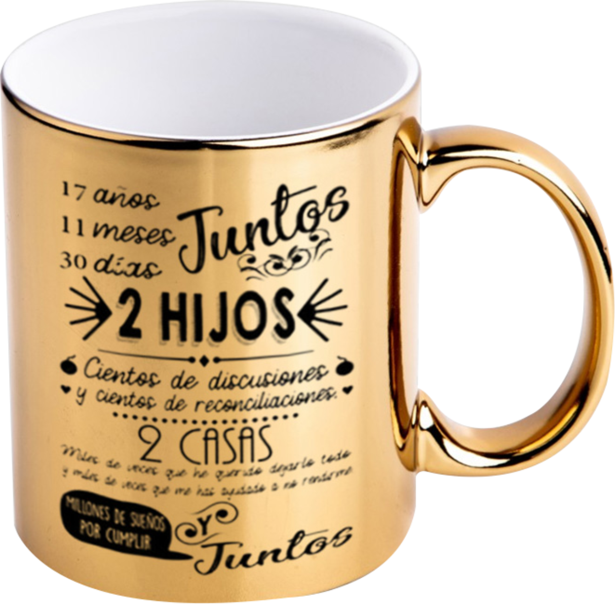 TAZAS DORADO, PLATEADO Y GLITTER